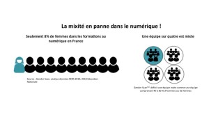 Infographie Mixité dans le numérique en France